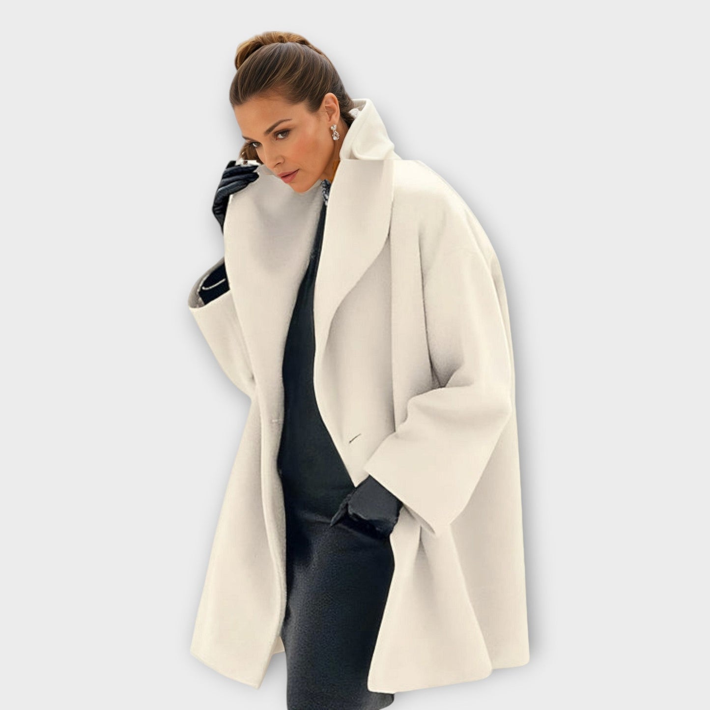 Maria | Abrigo de invierno extragrande con cuello ancho para mujer