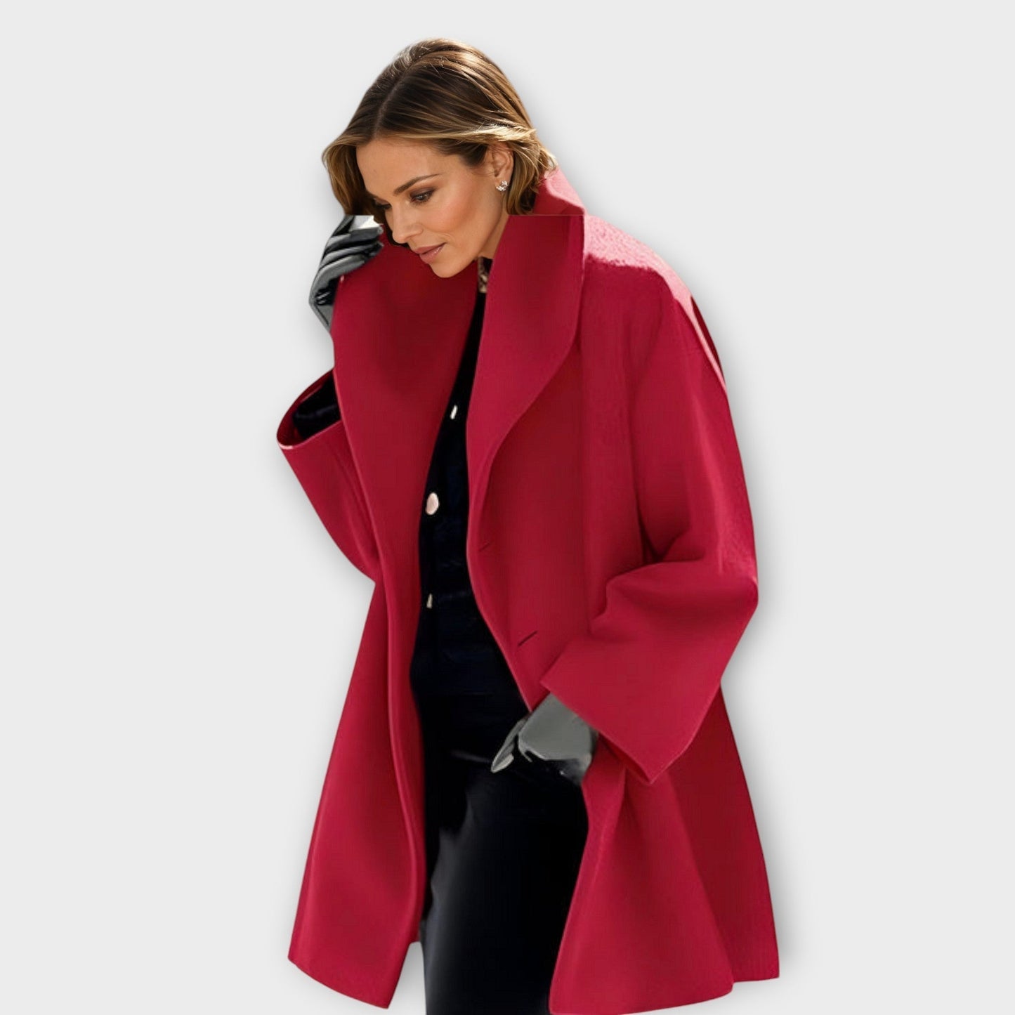 Maria | Abrigo de invierno extragrande con cuello ancho para mujer