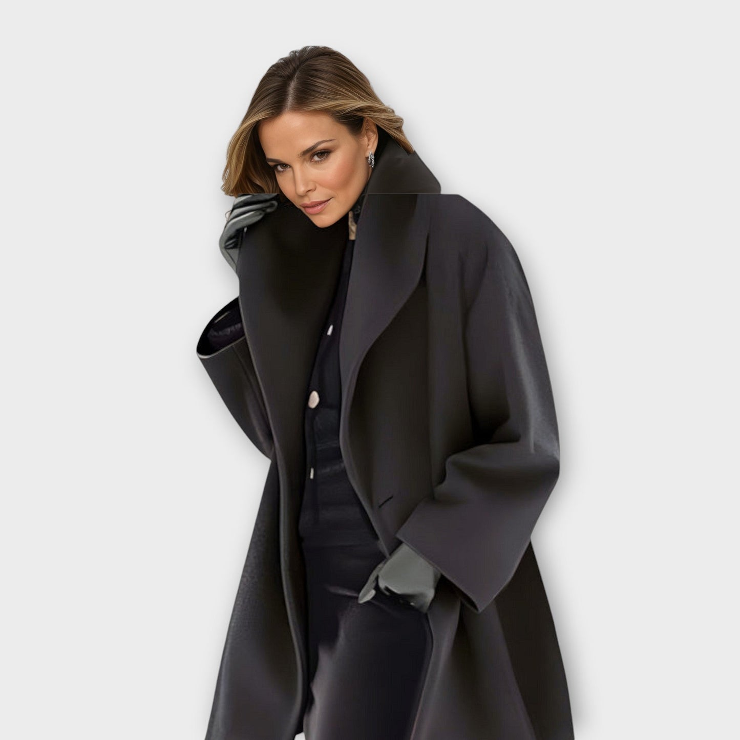 Maria | Abrigo de invierno extragrande con cuello ancho para mujer
