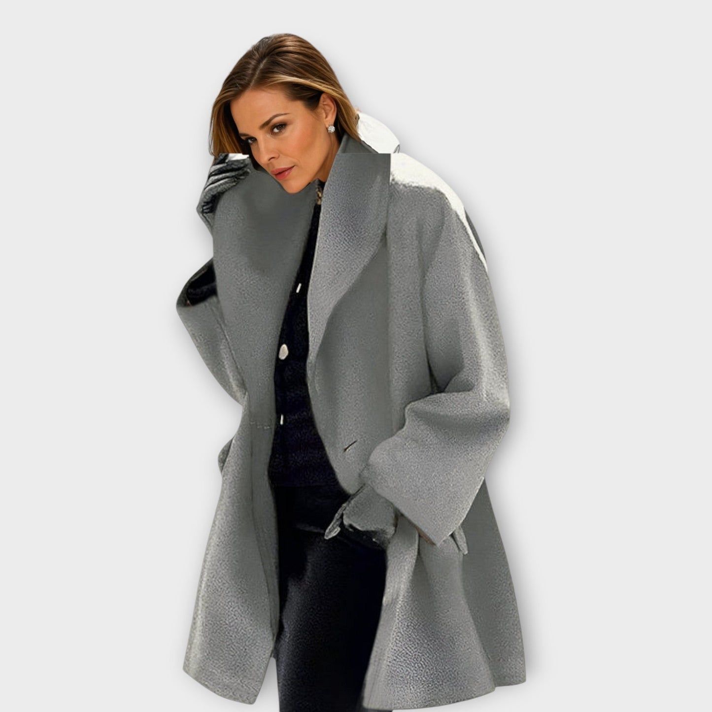Maria | Abrigo de invierno extragrande con cuello ancho para mujer