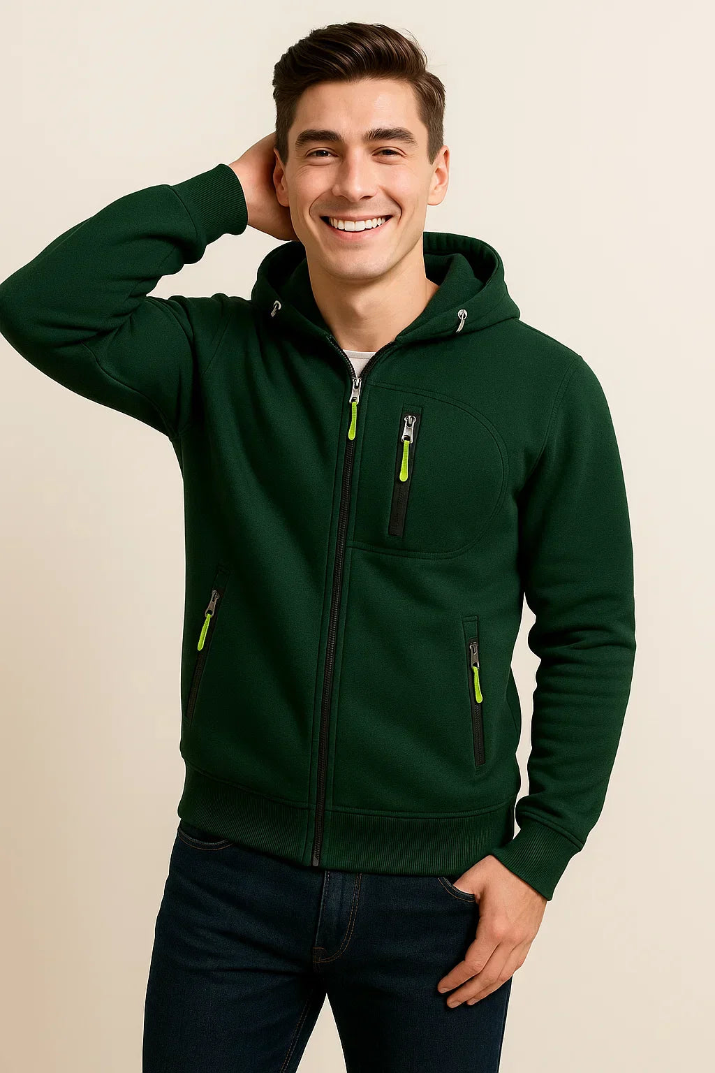 Sean | Men’s Casual Zip Front Hoodie
