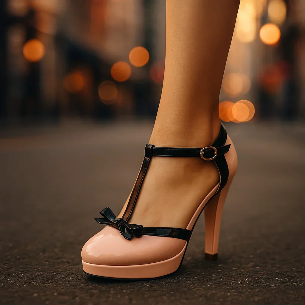 TACONES BELLA CON MOÑO