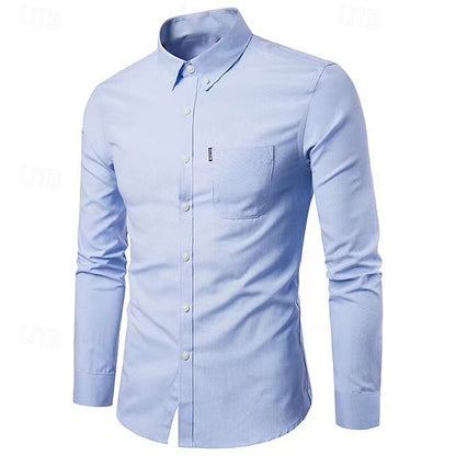 James | Camisa informal con botones y bolsillo en el pecho para hombre