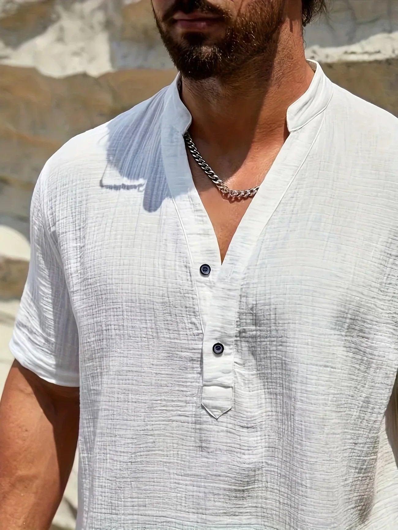 Cozy Stand-Collar Summer Shirt