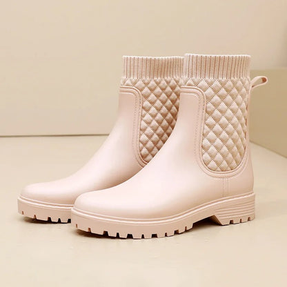 Women’s Trendy Knit-Side Ankle Boots