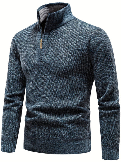 Ethan™ - Suéter informal elegante con media cremallera