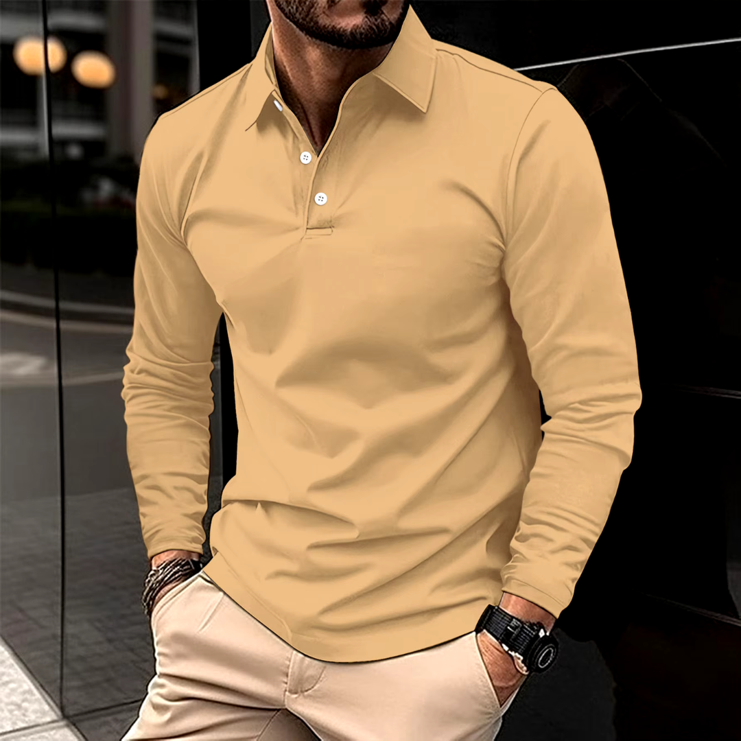 Ethan™ - Polo informal de manga larga