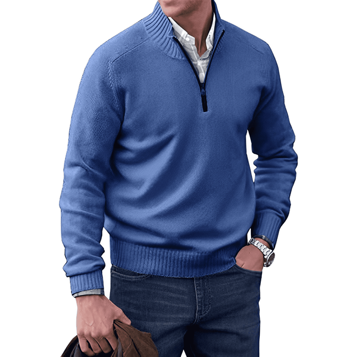 Men’s Knitted Half-Zip Pullover Jumper