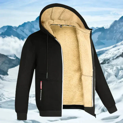 Gilben - Chaqueta de invierno para hombre con capucha y forro polar
