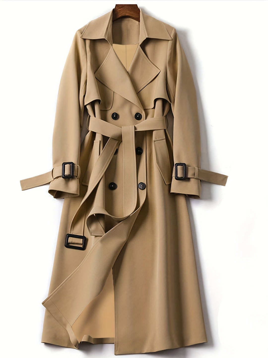 Women’s Elegant Longline Office Trench Coat