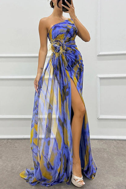 Lorna | Vibrante vestido drapeado