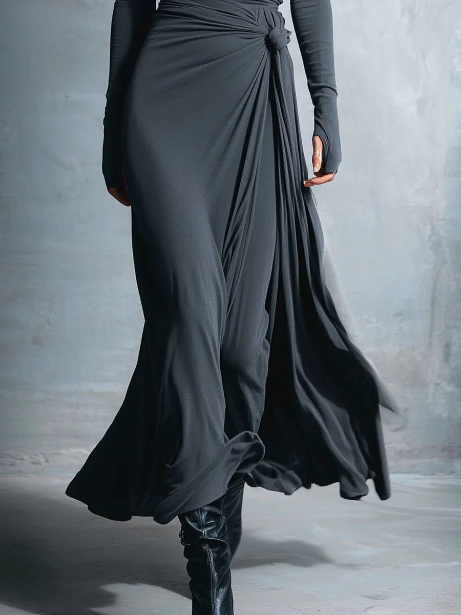 Naiara ❘ Vestido largo con nudo lateral