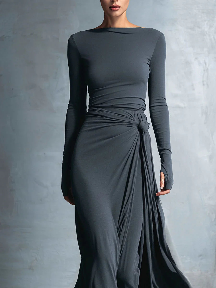Naiara ❘ Vestido largo con nudo lateral