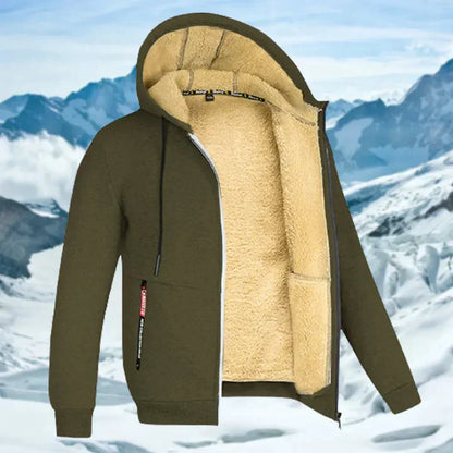 Gilben - Chaqueta de invierno para hombre con capucha y forro polar