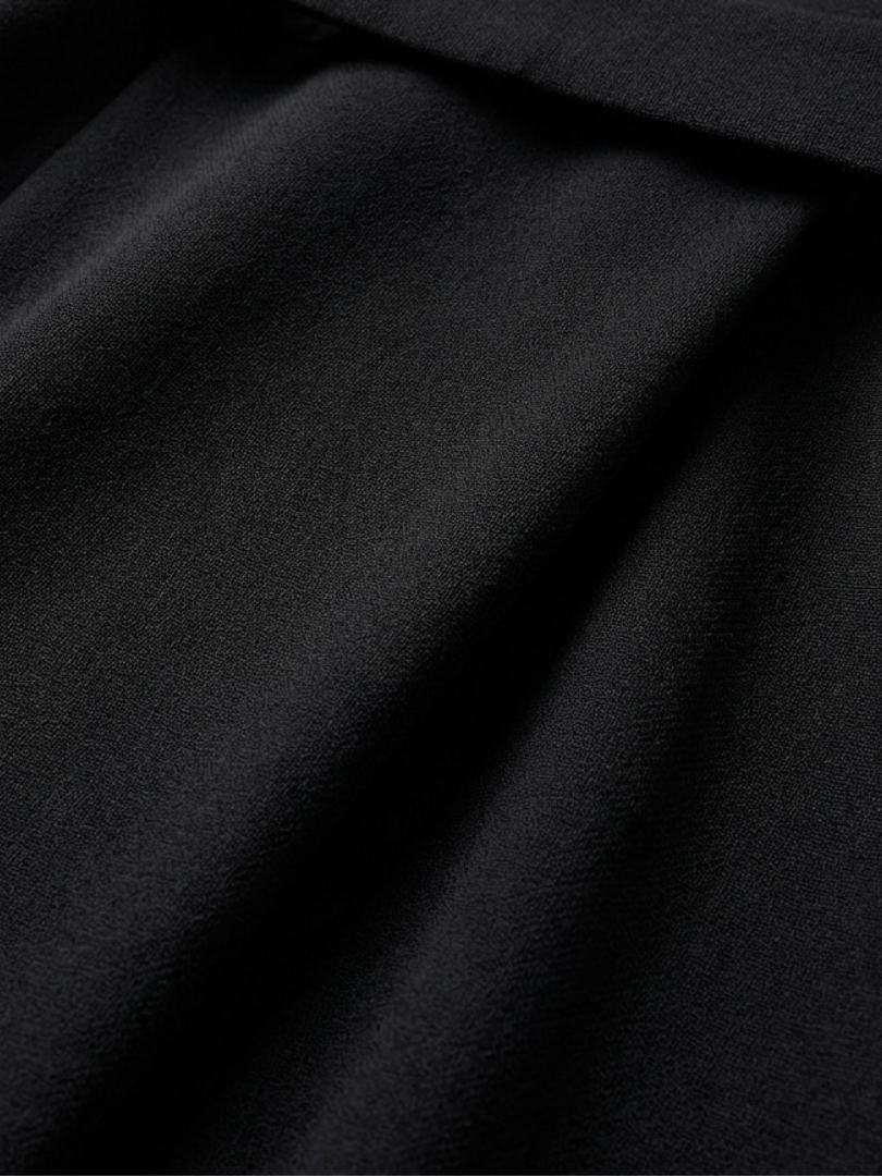 Cape Sleeve Midi Dress with Belted Waist