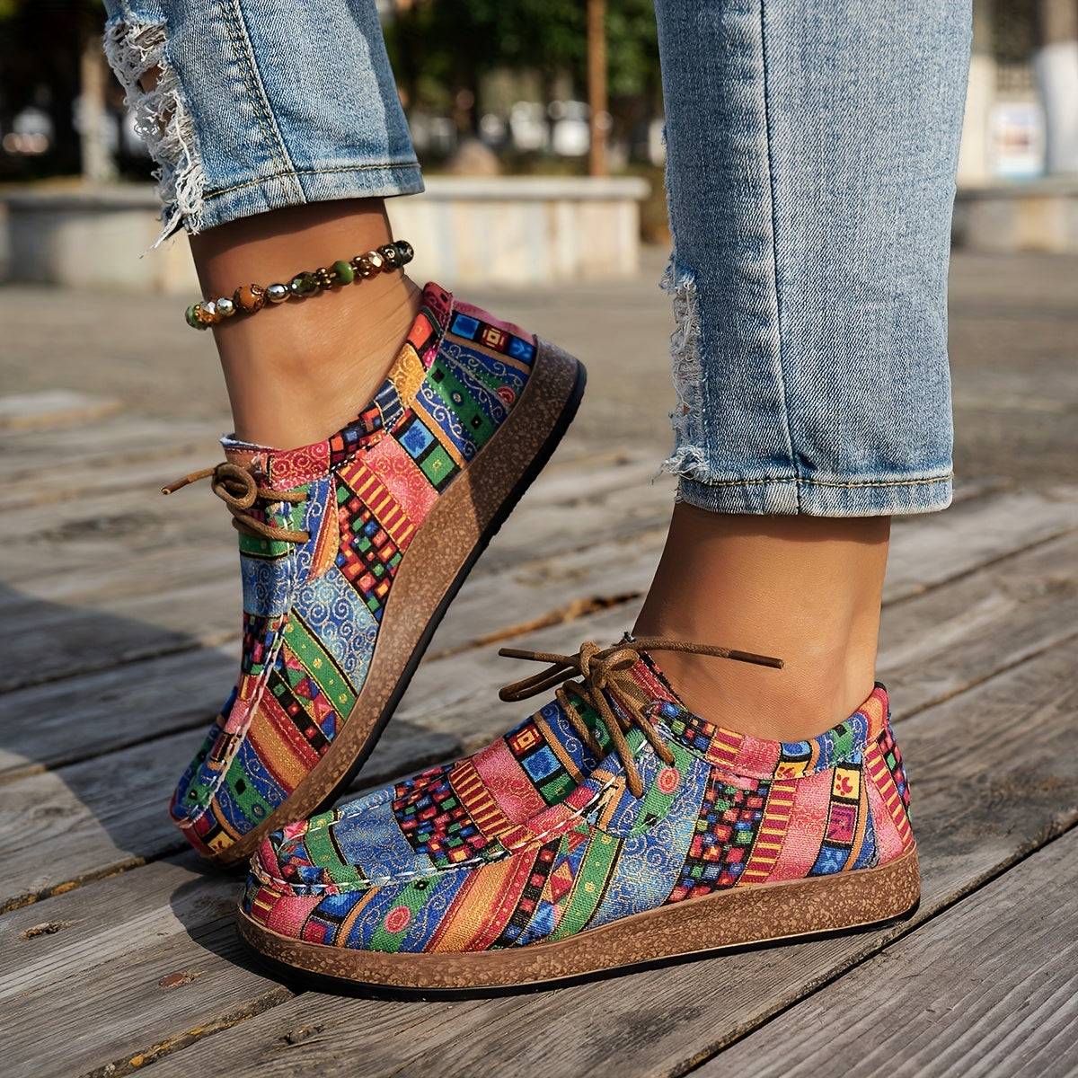 Enora - Zapatillas Retro Coloridas para Mujer