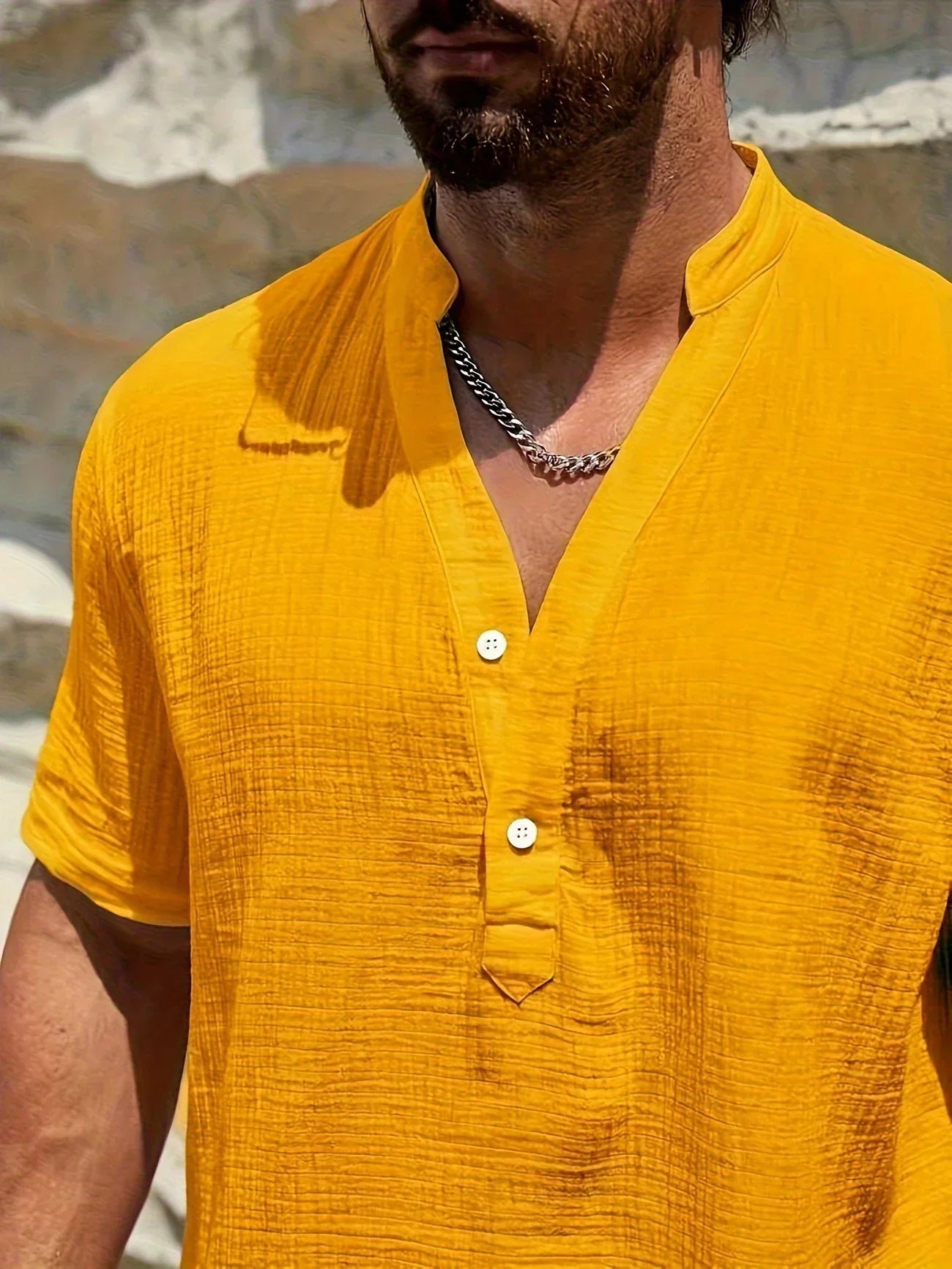 Cozy Stand-Collar Summer Shirt