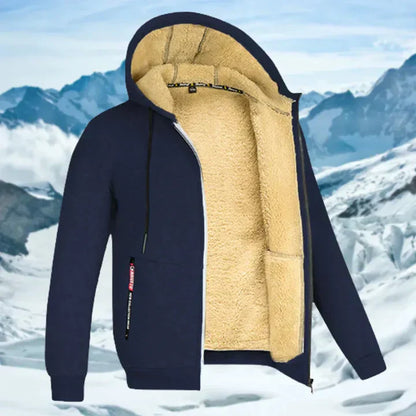 Gilben - Chaqueta de invierno para hombre con capucha y forro polar
