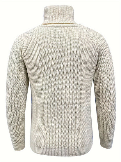 Jacob | Men Solid Ribbed Turtleneck Sweater