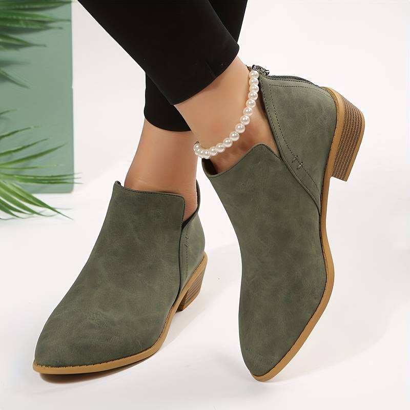 Caroline | Botas informales sin cordones de tacón bajo para mujer 