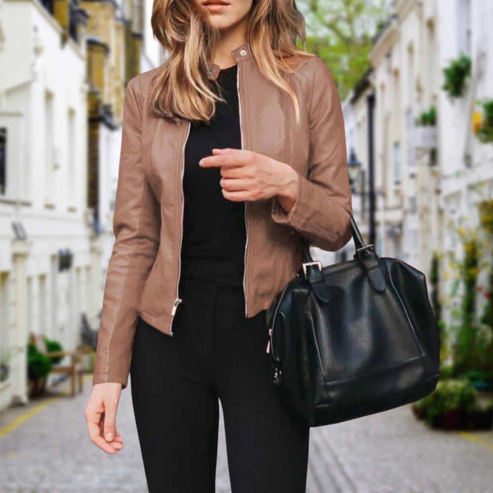 Emily | Chaqueta biker elegante con cremallera para mujer