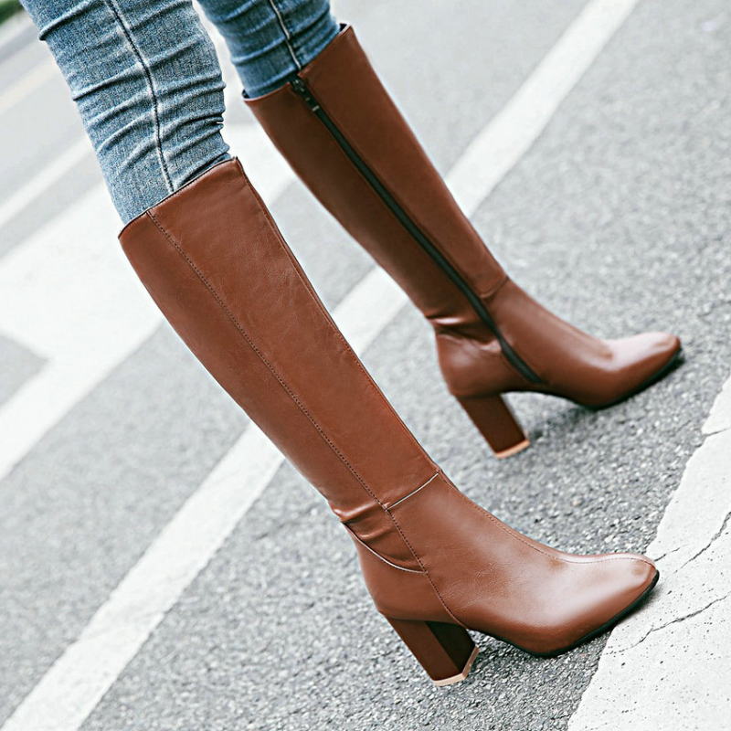 Women’s Elegant High Heel Knee Boots