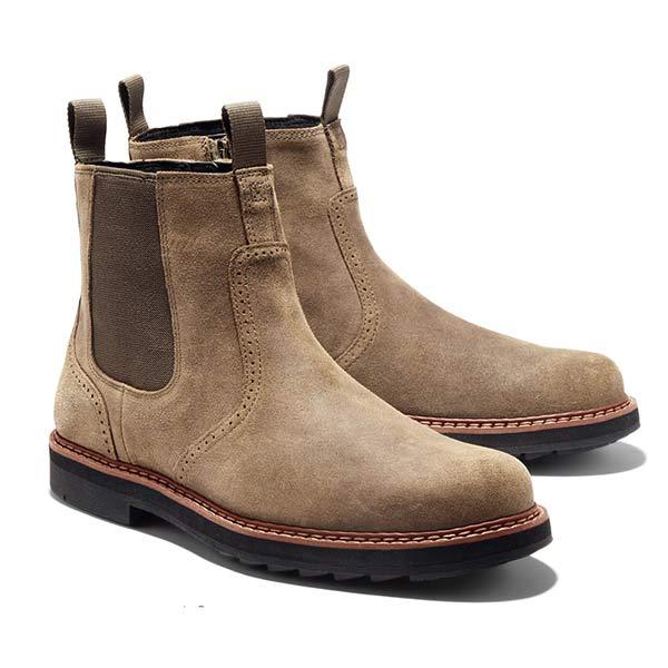 Rugged Suede Chelsea Ankle Boots Men