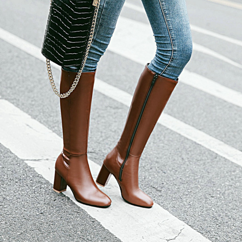 Women’s Elegant High Heel Knee Boots