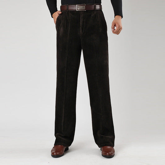 Brandon | Men's Casual High-Waist Pleated Pants