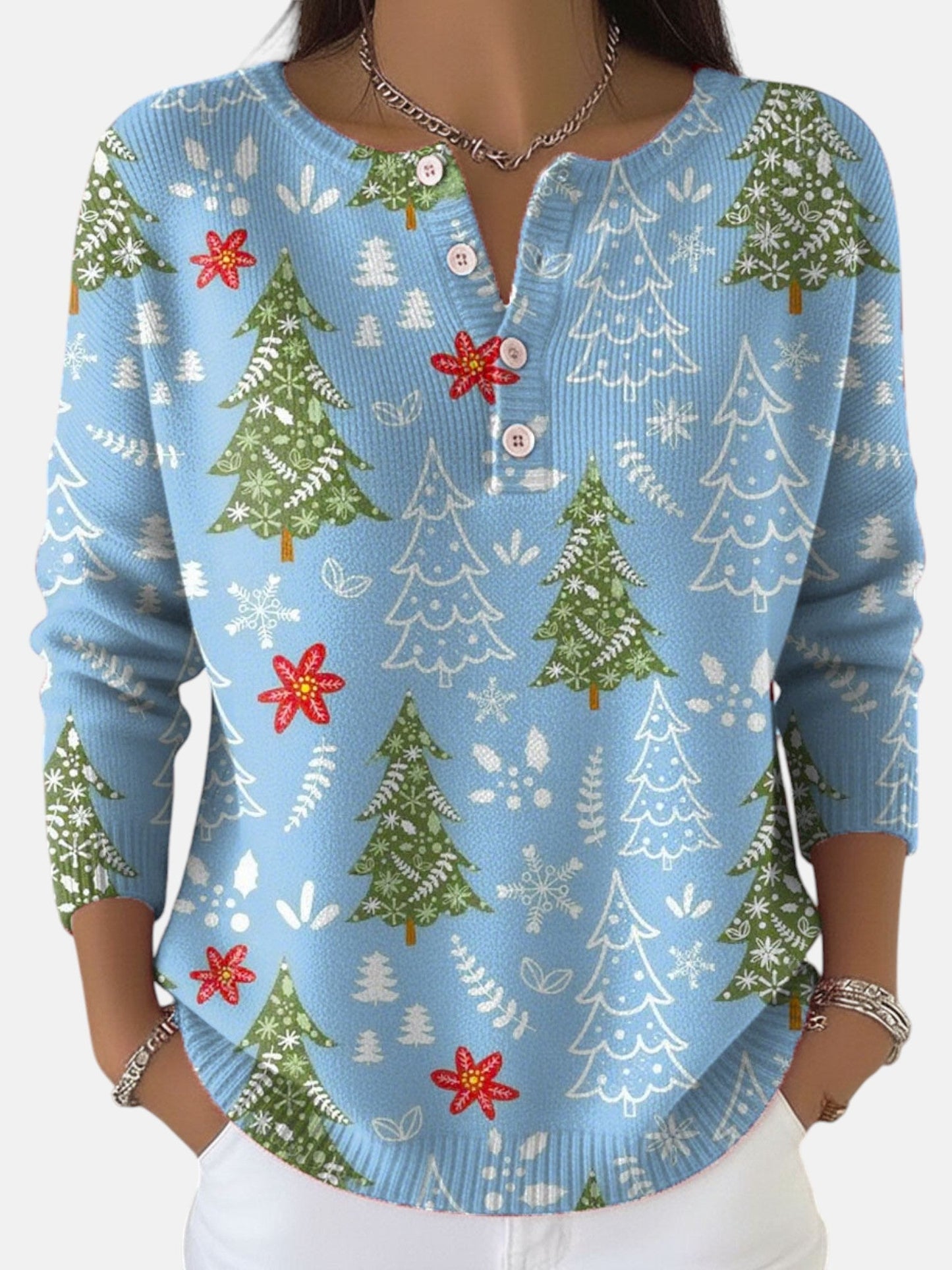 Sofie | Jersey navideño con botones