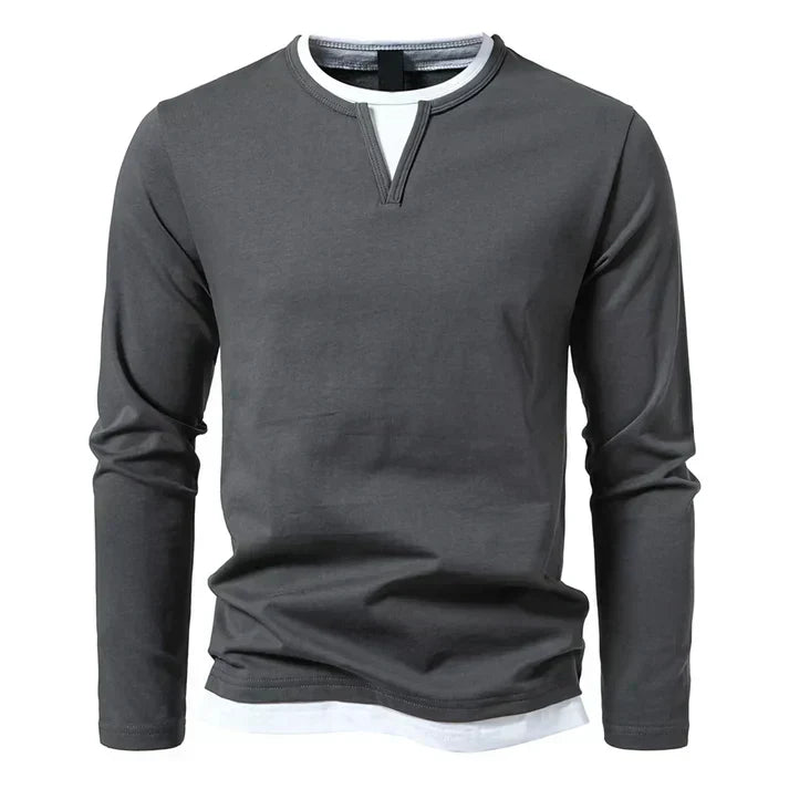 Alwin | Camisa de manga larga premium de algodón peinado