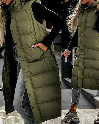 Claire | Abrigo largo acolchado informal de invierno para mujer