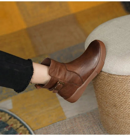 Madison | Botines de piel con hebilla para mujer