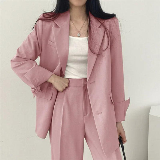 Hailey | Women’s Tailored Suit Set with Long Blazer