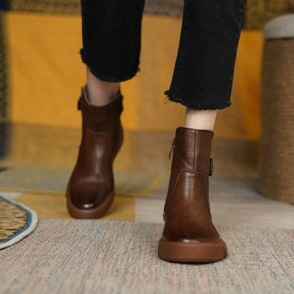 Madison | Botines de piel con hebilla para mujer