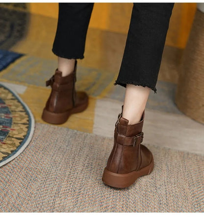 Madison | Botines de piel con hebilla para mujer