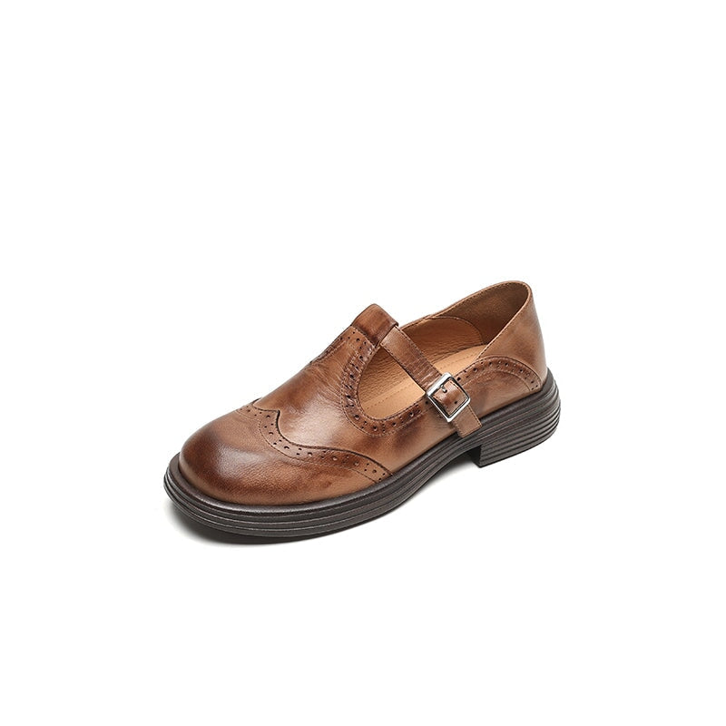 Mattea | Elegantes Mary Janes de Cuero