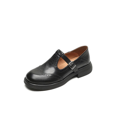 Mattea | Elegantes Mary Janes de Cuero
