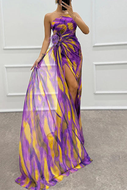 Lorna | Vibrante vestido drapeado