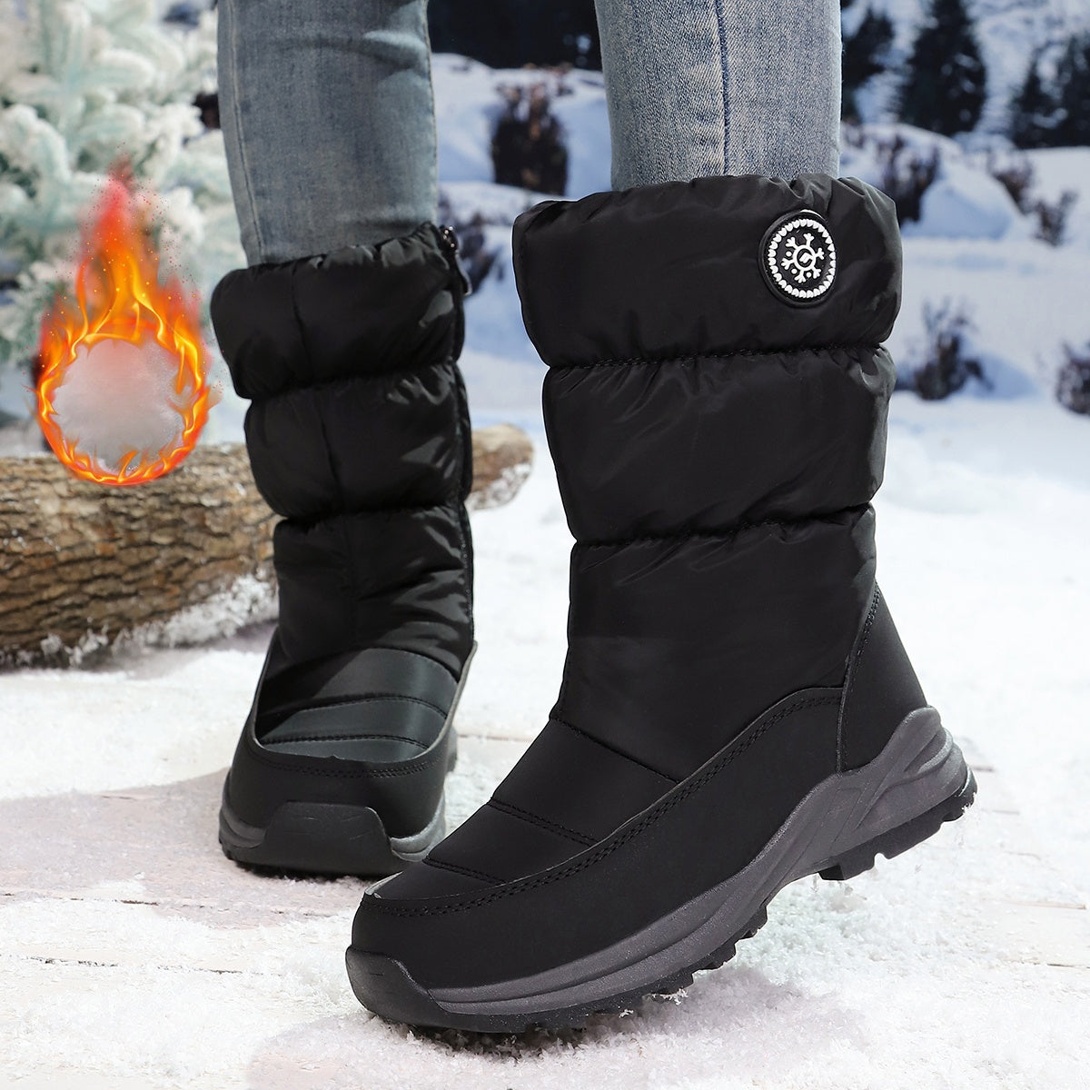 Botas de invierno cálidas e impermeables. 