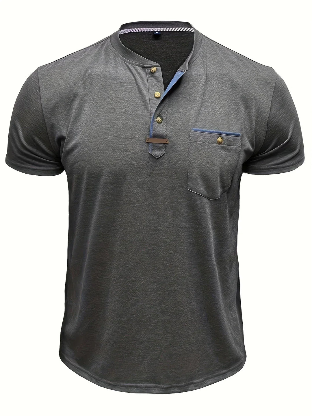Classic Round Neck Pocket Shirt