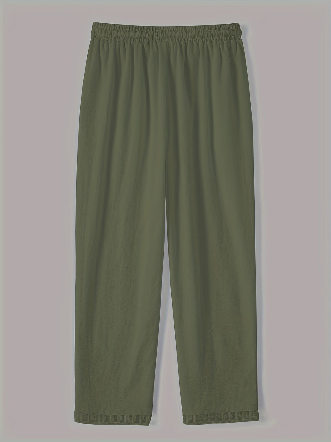 Relaxed Contrast Trim Cropped Pants