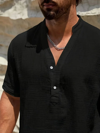 Cozy Stand-Collar Summer Shirt