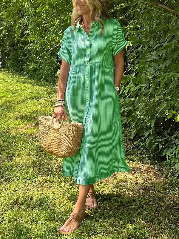 Celira – Camisa a Rayas con Botones