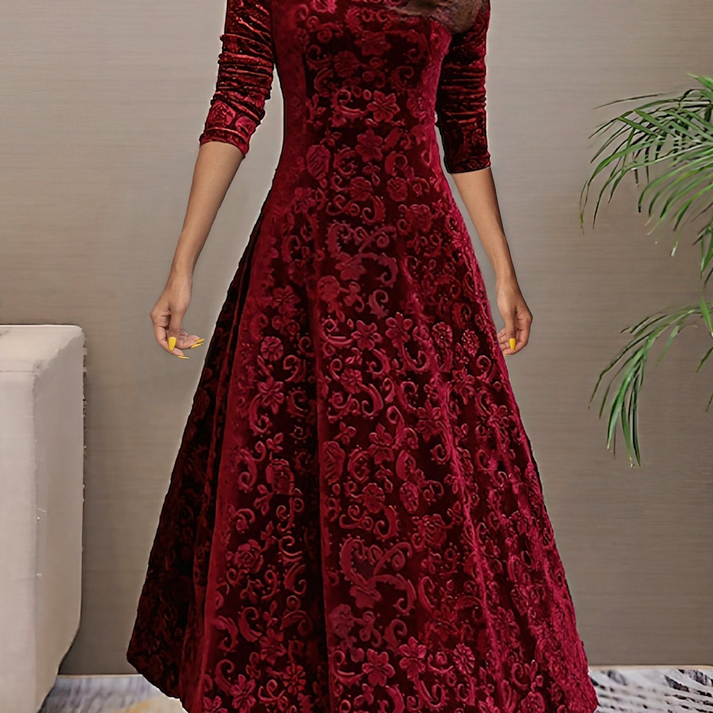 Denise | Vestido elegante de terciopelo