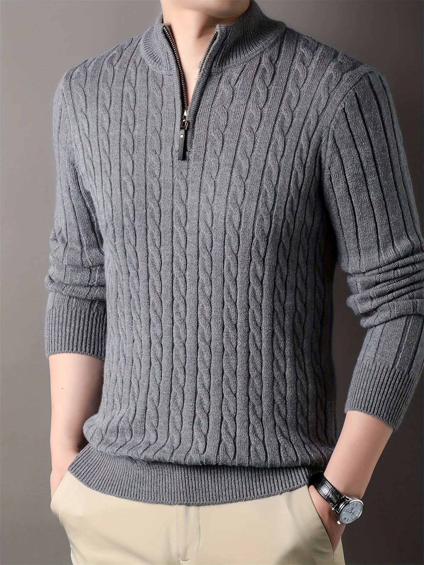 Jayden | Men Ribbed Pattern Warm Winter Sweater