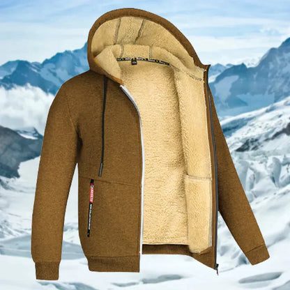 Gilben - Chaqueta de invierno para hombre con capucha y forro polar