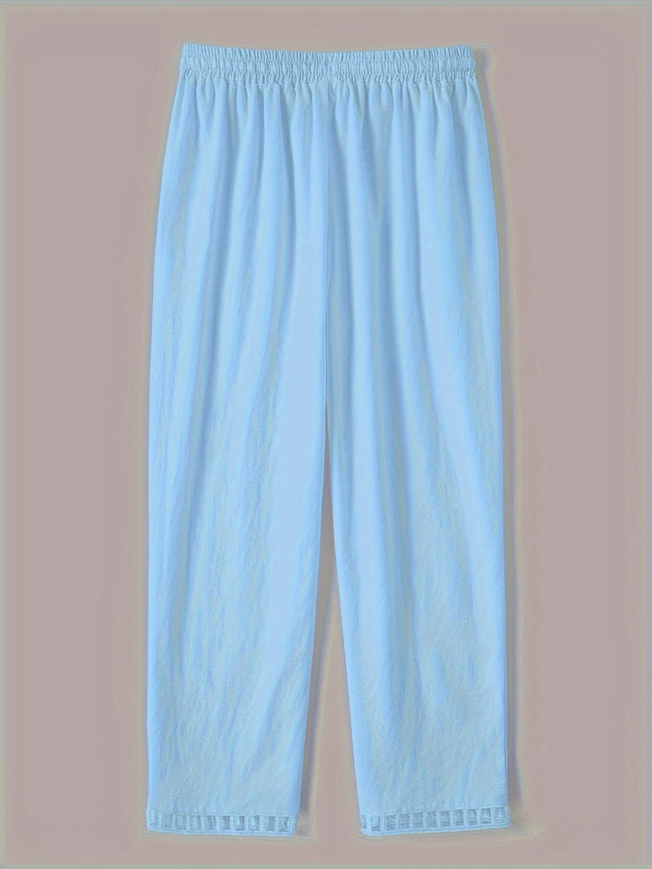 Relaxed Contrast Trim Cropped Pants