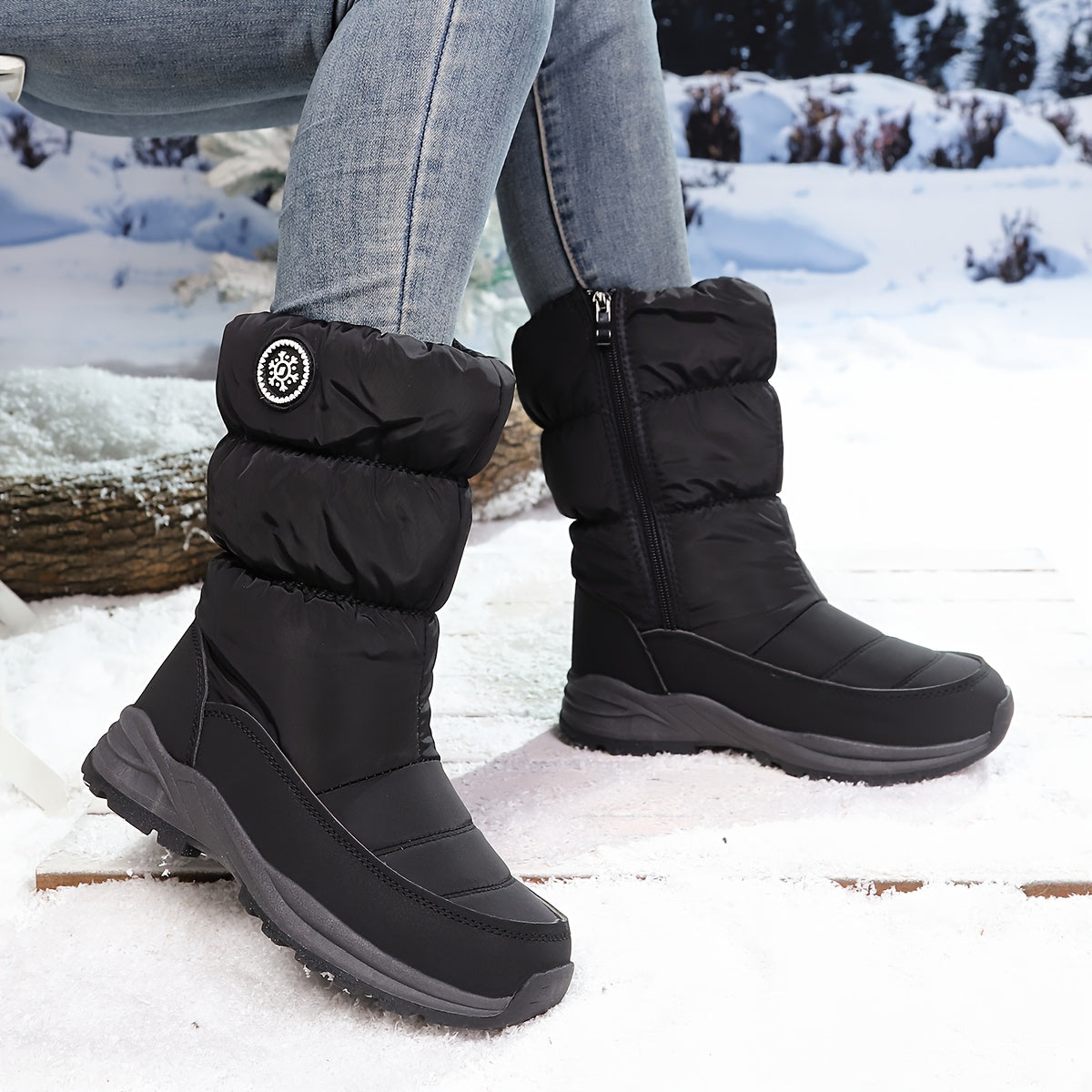 Botas de invierno cálidas e impermeables. 