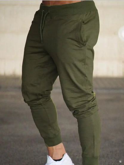 John | Men Casual Drawstring Elastic Waist Pants